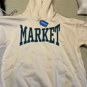 Market Vintage Arc Cream Hoodie with Mint Accents
